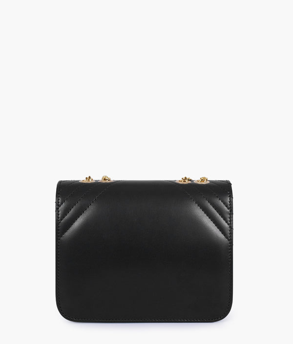 RTW Creation - Black houndstooth chain cross-body bag