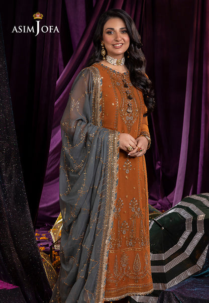 AJDA-15 EMBROIDERED CHIFFON 3 PCS