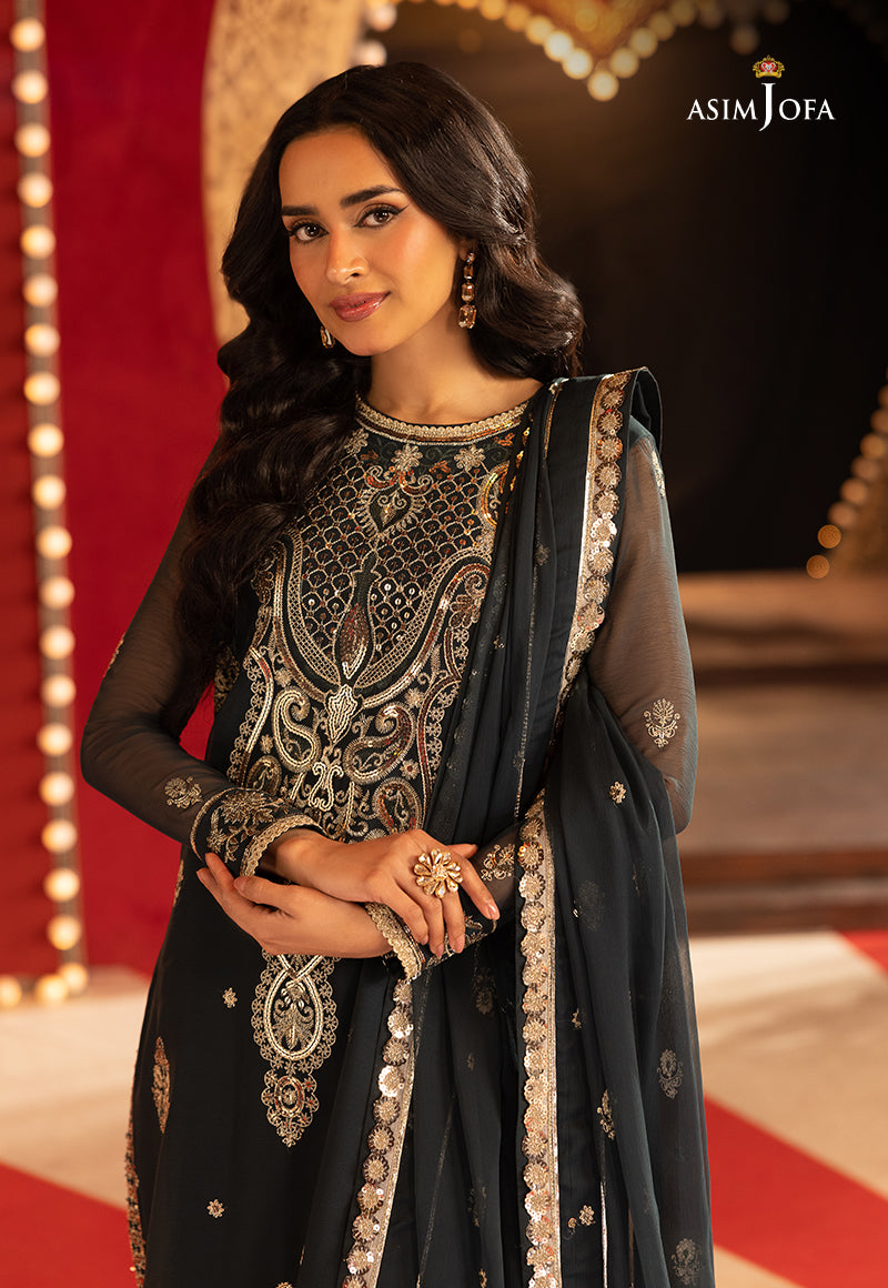 AJLLF-08 Embroidered Chiffon 3 Pcs