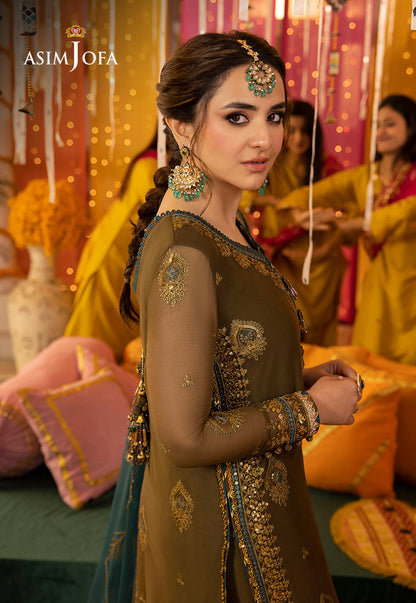 AJDAP-16 EMBROIDERED CHIFFON STITCHED 3 PCS