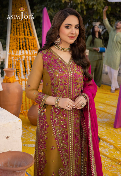 AJDAP-22 EMBROIDERED CHIFFON STITCHED 3 PCS