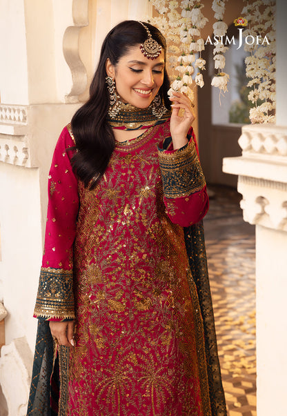 AJSH-19 EMBROIDERED RAW SILK 3 PCS
