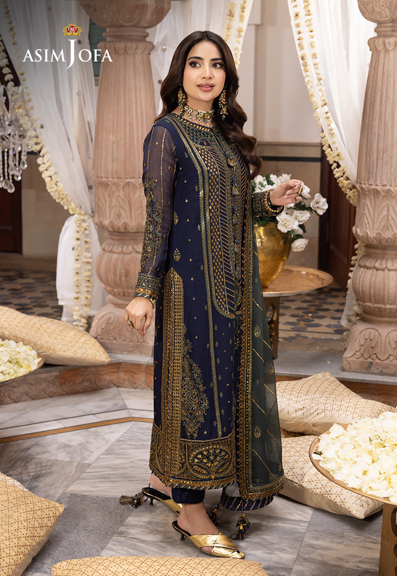 AJSH-12 EMBROIDERED CHIFFON 3 PCS