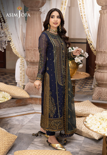 AJSH-12 EMBROIDERED CHIFFON 3 PCS