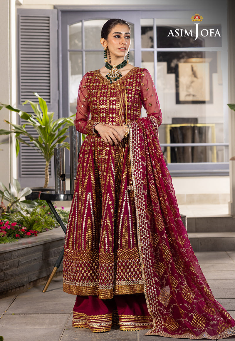 AJJH-08 EMBROIDERED ORGANZA 3 PCS