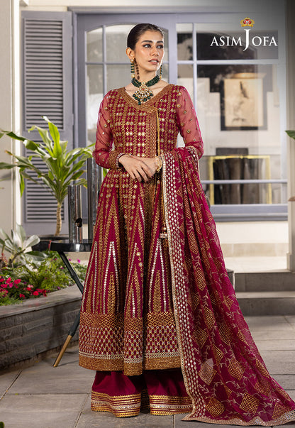 AJJH-08 EMBROIDERED ORGANZA 3 PCS