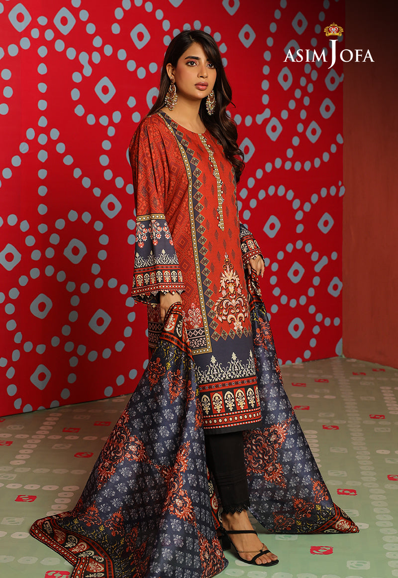 AJTM-10 - 2 PCS PRINTED GEORGETTE SILK 2 PCS