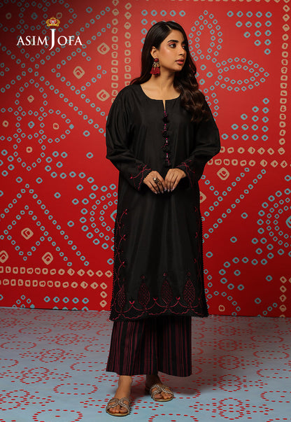 AJTM-05 - 2 PCS EMBROIDERED RAW SILK 2 PCS