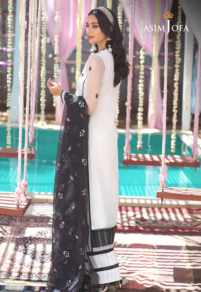 AJFC-09 EMBROIDERED ORGANZA 3 PCS