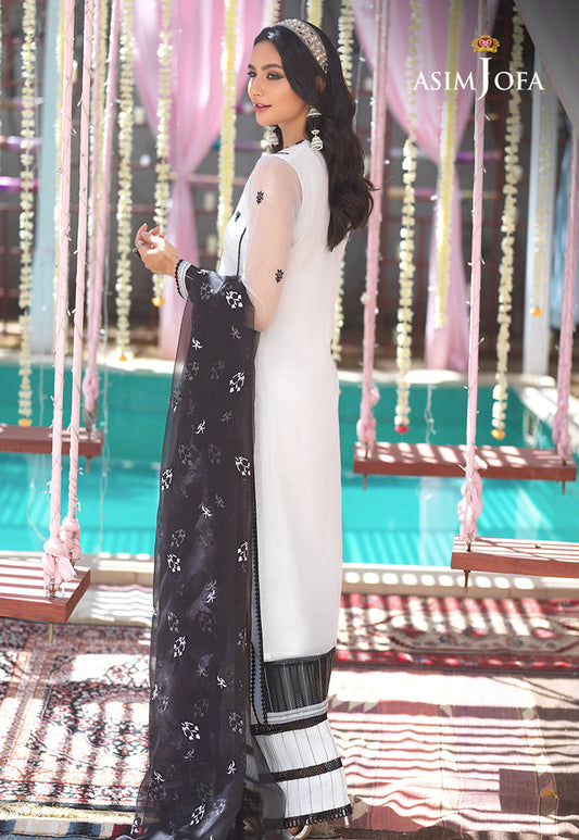 AJFC-09 EMBROIDERED ORGANZA 3 PCS