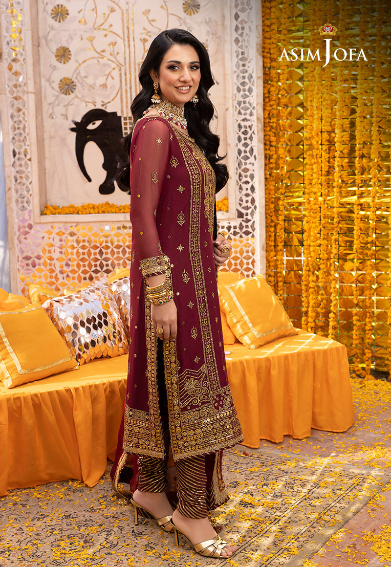 AJDAP-20 EMBROIDERED CHIFFON STITCHED 3 PCS