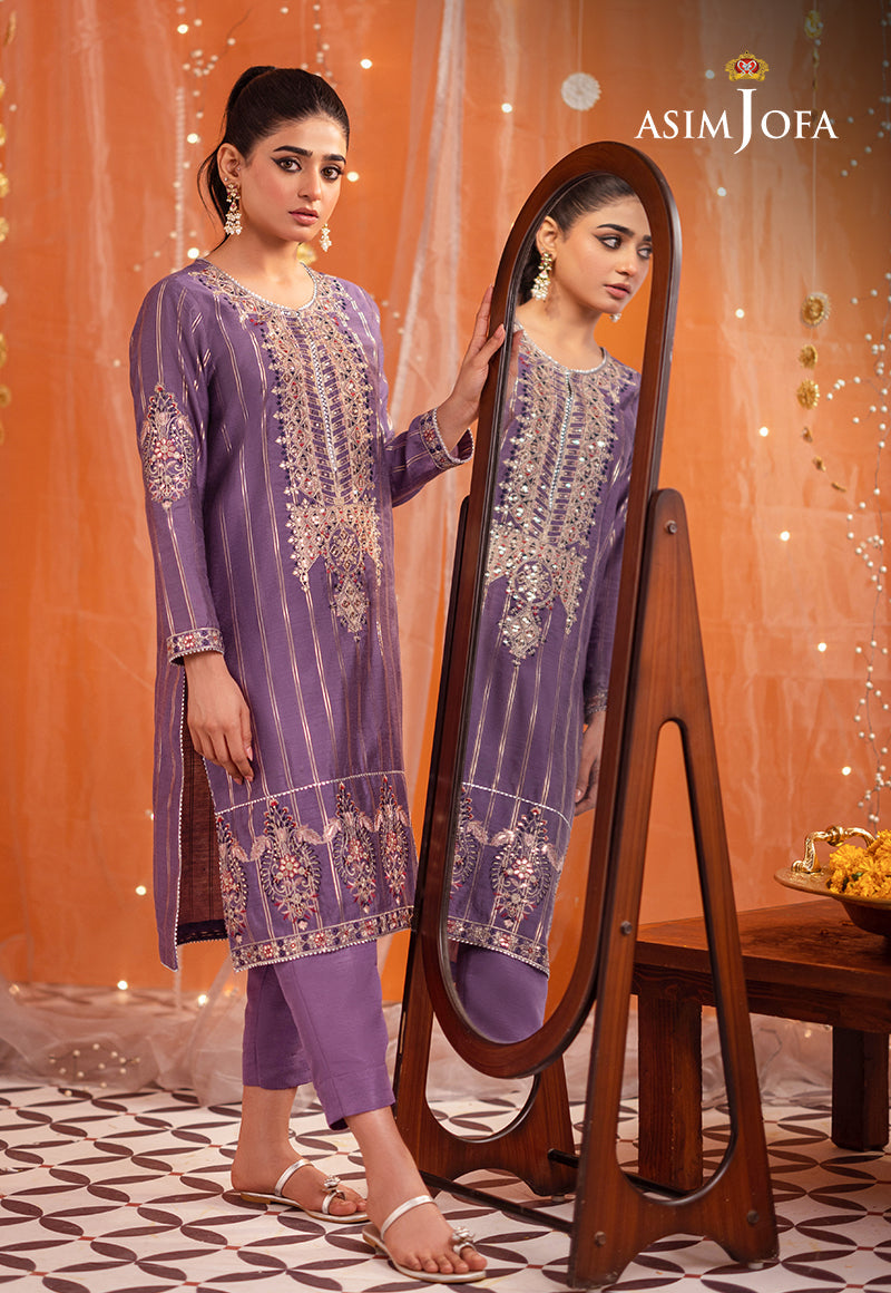 AJTM-18 - 2 PCS EMBROIDERED LUREX JACQUARD MOTIVE 2 PCS