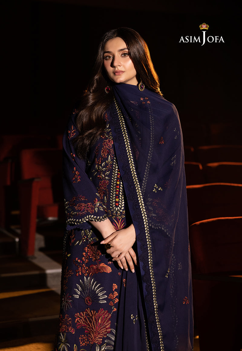 AJLLF-12 Embroidered Chiffon 3 Pcs