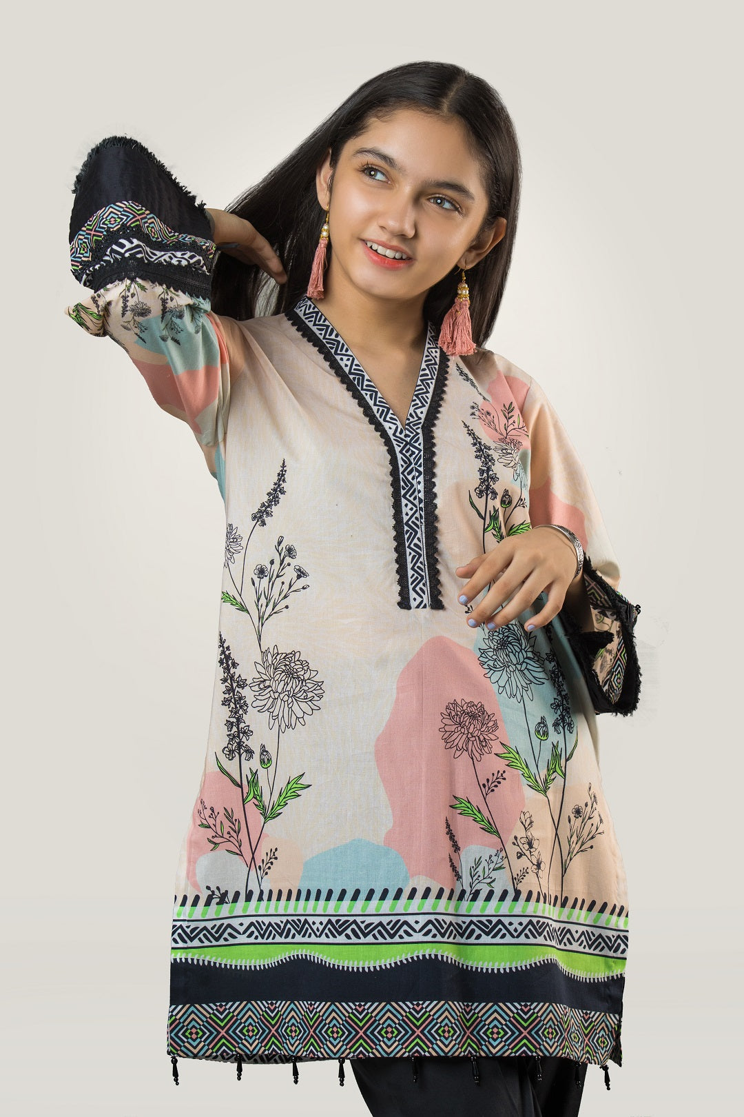 PRST-056 Digital Printed Lawn Shirt & Cotton Trouser