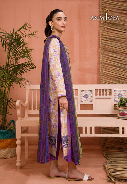 AJGR-09 EMBROIDERED COTTON SILK 2 PCS