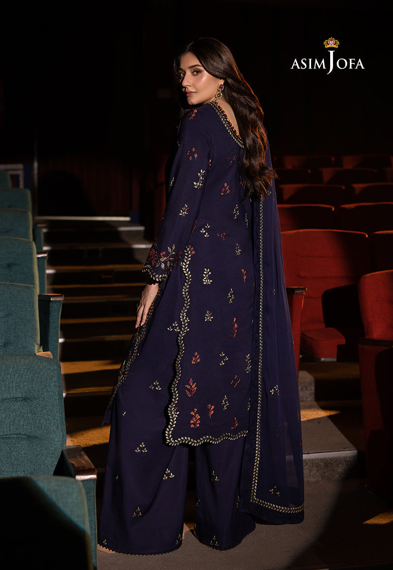 AJLLF-12 Embroidered Chiffon 3 Pcs
