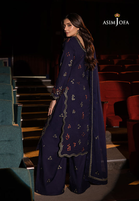 AJLLF-12 Embroidered Chiffon 3 Pcs
