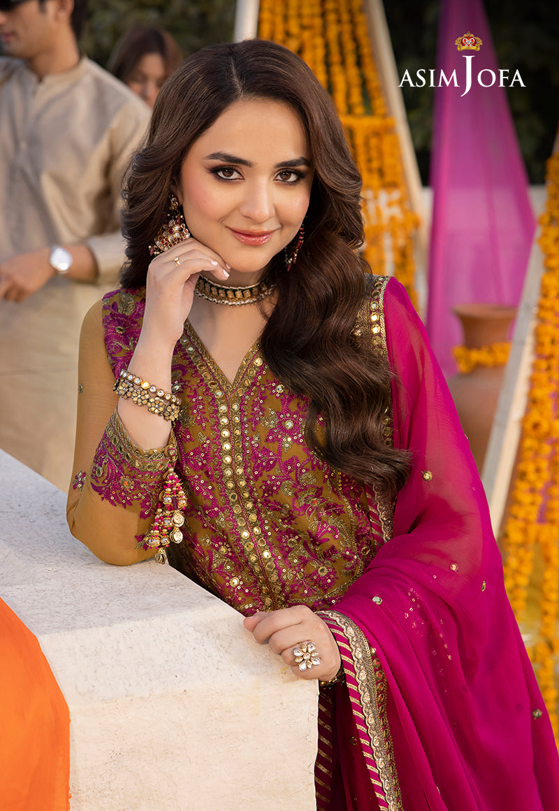 AJDAP-22 EMBROIDERED CHIFFON STITCHED 3 PCS