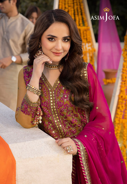 AJDAP-22 EMBROIDERED CHIFFON STITCHED 3 PCS