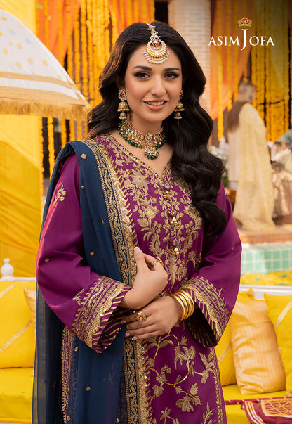 AJDA-07 EMBROIDERED LAWN SILK 3 PCS