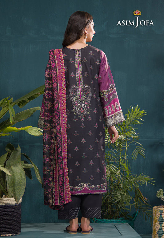 AJGR-16 EMBROIDERED SWISS LAWN 3 PCS