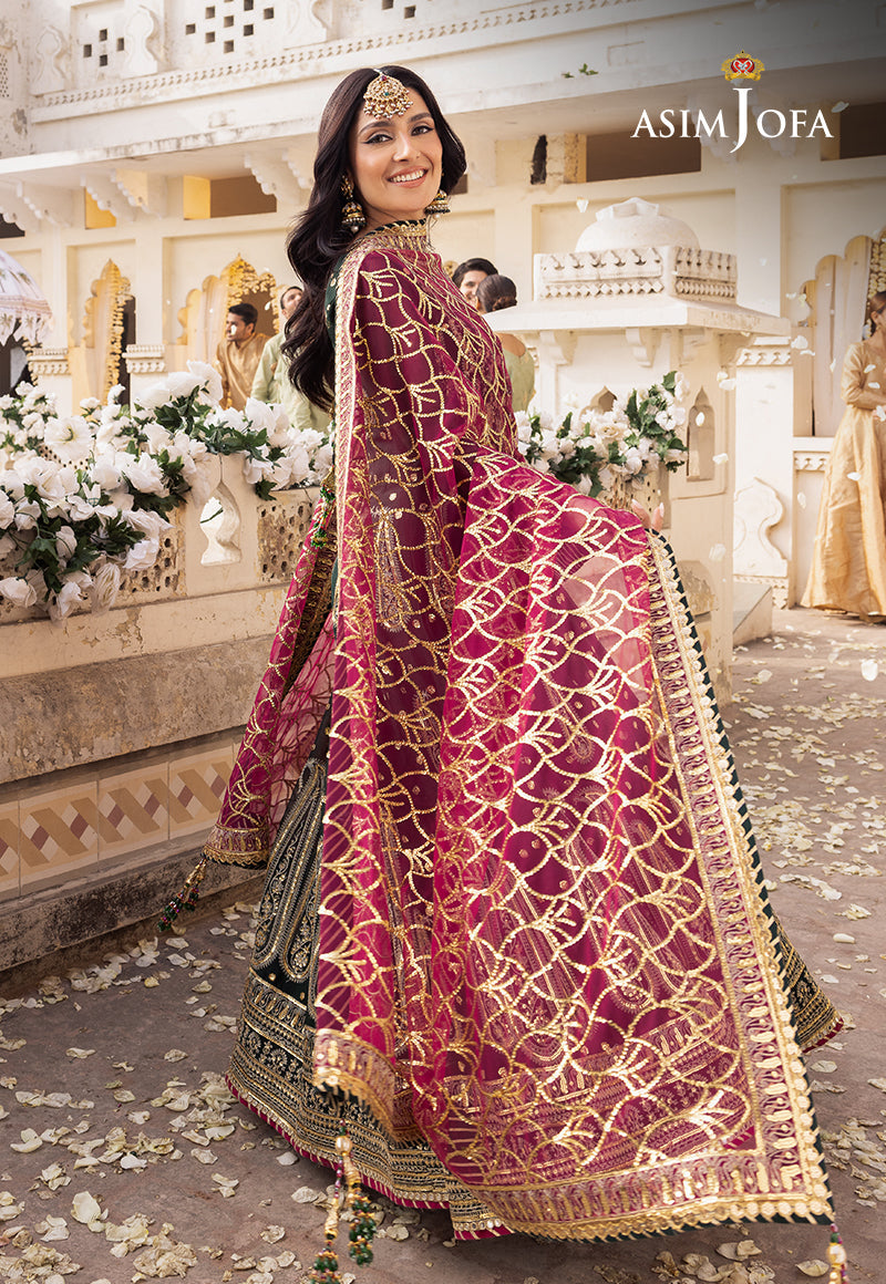 AJSHP-11 EMBROIDERED RAW SILK STITCHED 3 PCS