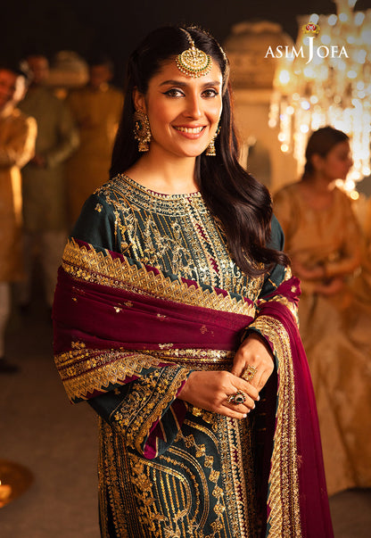 AJSH-20 EMBROIDERED RAW SILK 3 PCS