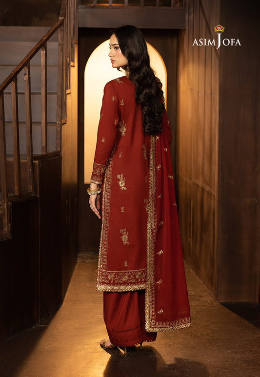 AJLLF-18 Embroidered Silk 3 Pcs