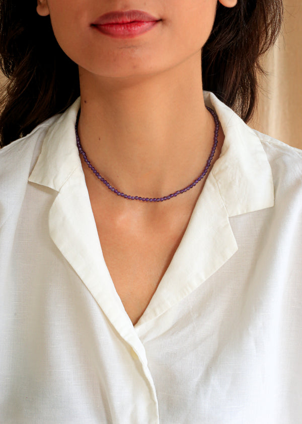 The Timeless Stone Necklace Purple