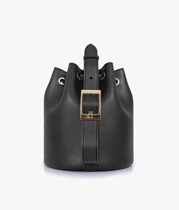 RTW Creation - Black loop handle bucket bag