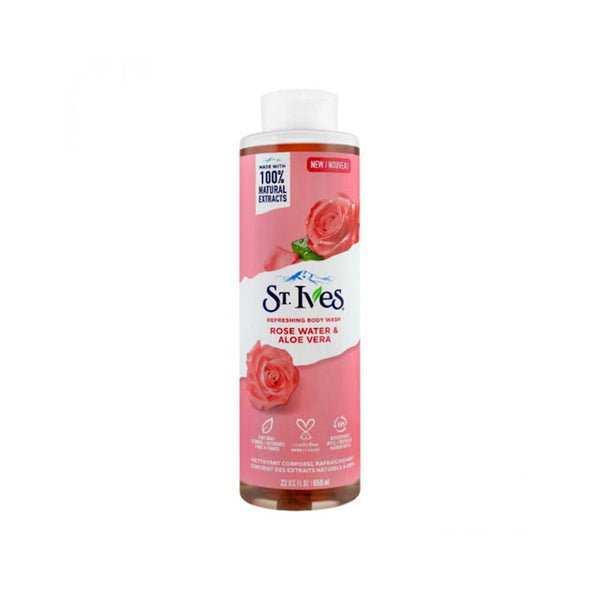 St.lves Rose Water & Aloe Vera Body Wash 650ml