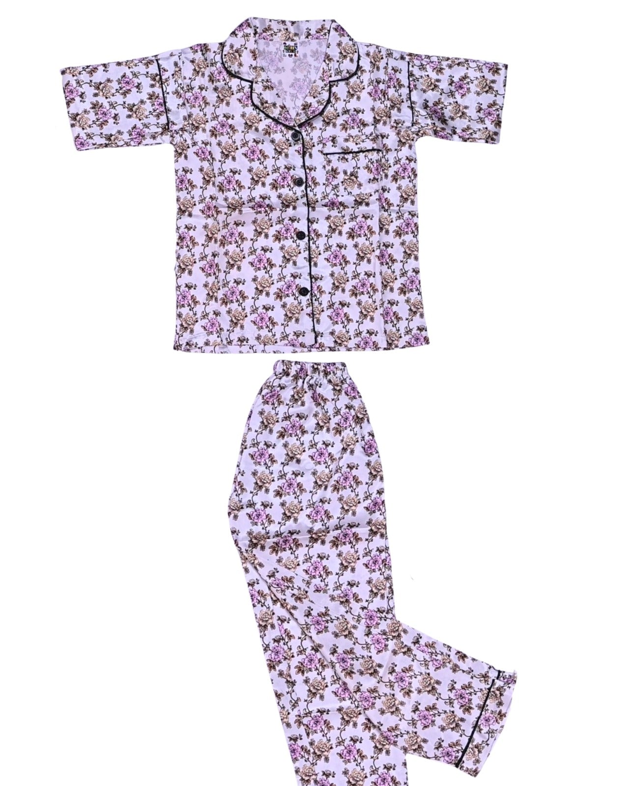 Kids klub cozy sleepwear breathable & light weight pajama set-floral