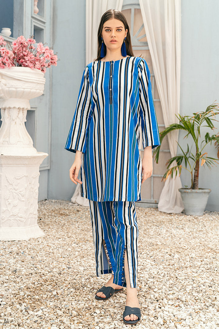 2 pc Printed Trendy Tunic Top Suit TG-010
