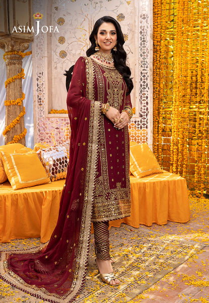 AJDAP-20 EMBROIDERED CHIFFON STITCHED 3 PCS