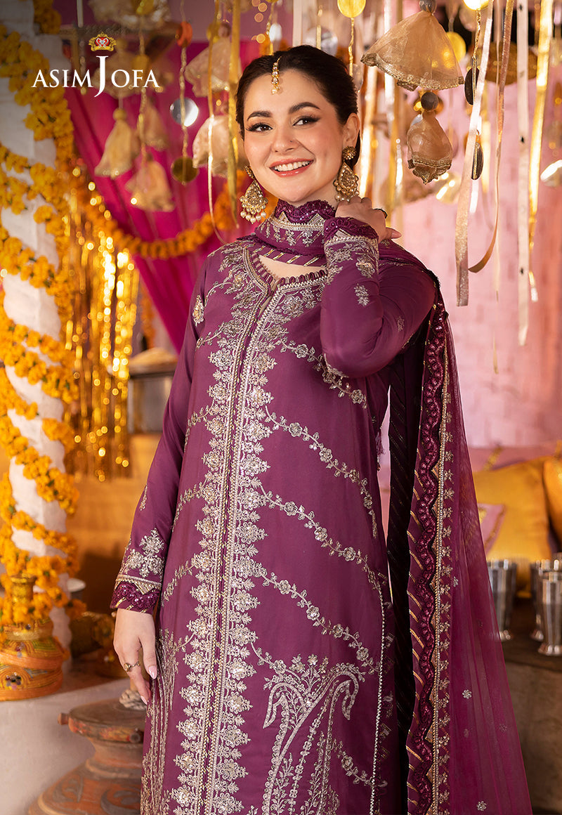 AJDAP-18 EMBROIDERED LAWN SILK STITCHED 3 PCS