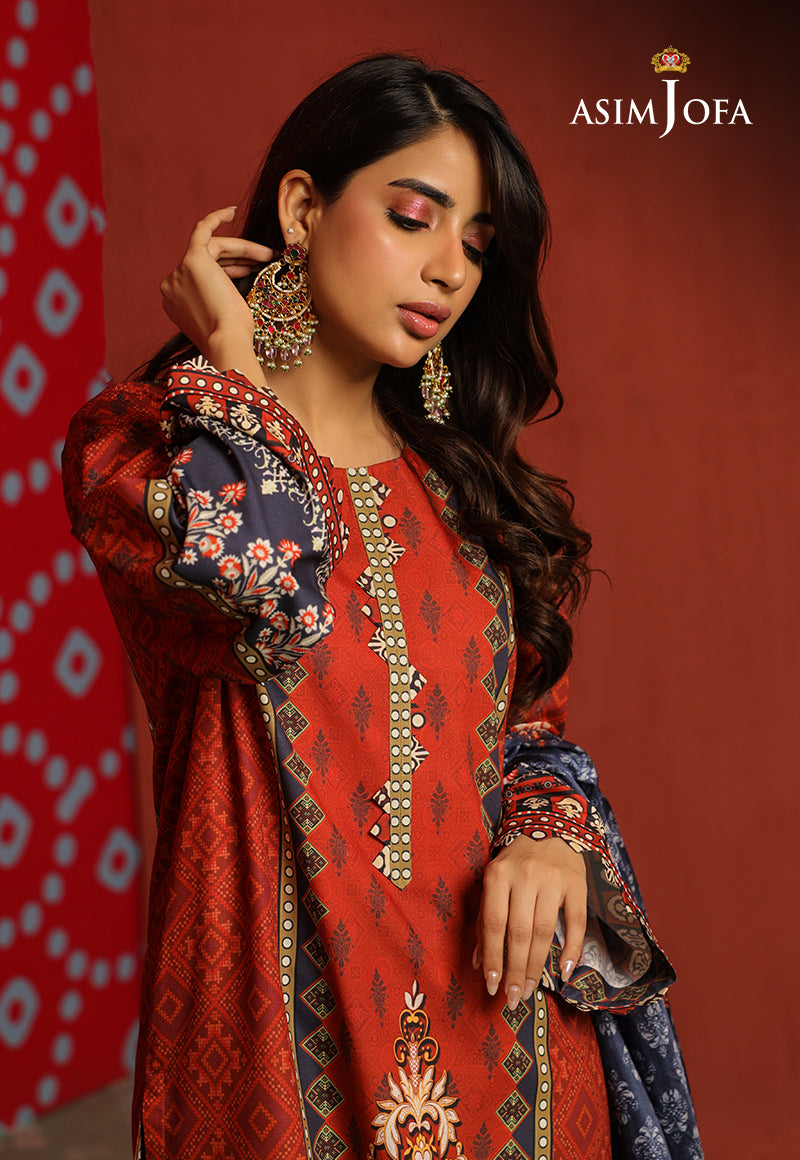 AJTM-10 - 2 PCS PRINTED GEORGETTE SILK 2 PCS
