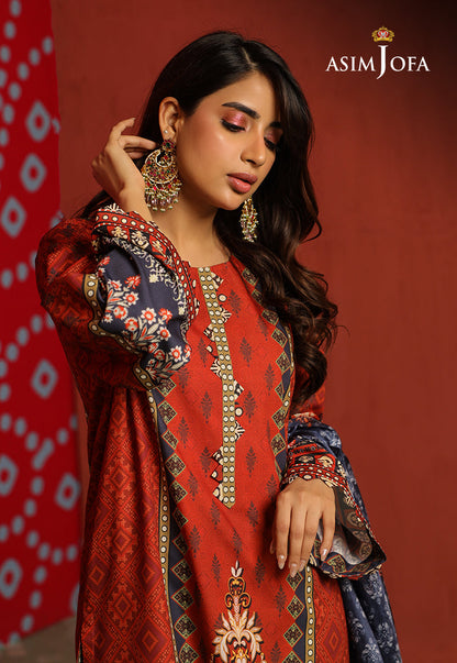 AJTM-10 - 2 PCS PRINTED GEORGETTE SILK 2 PCS