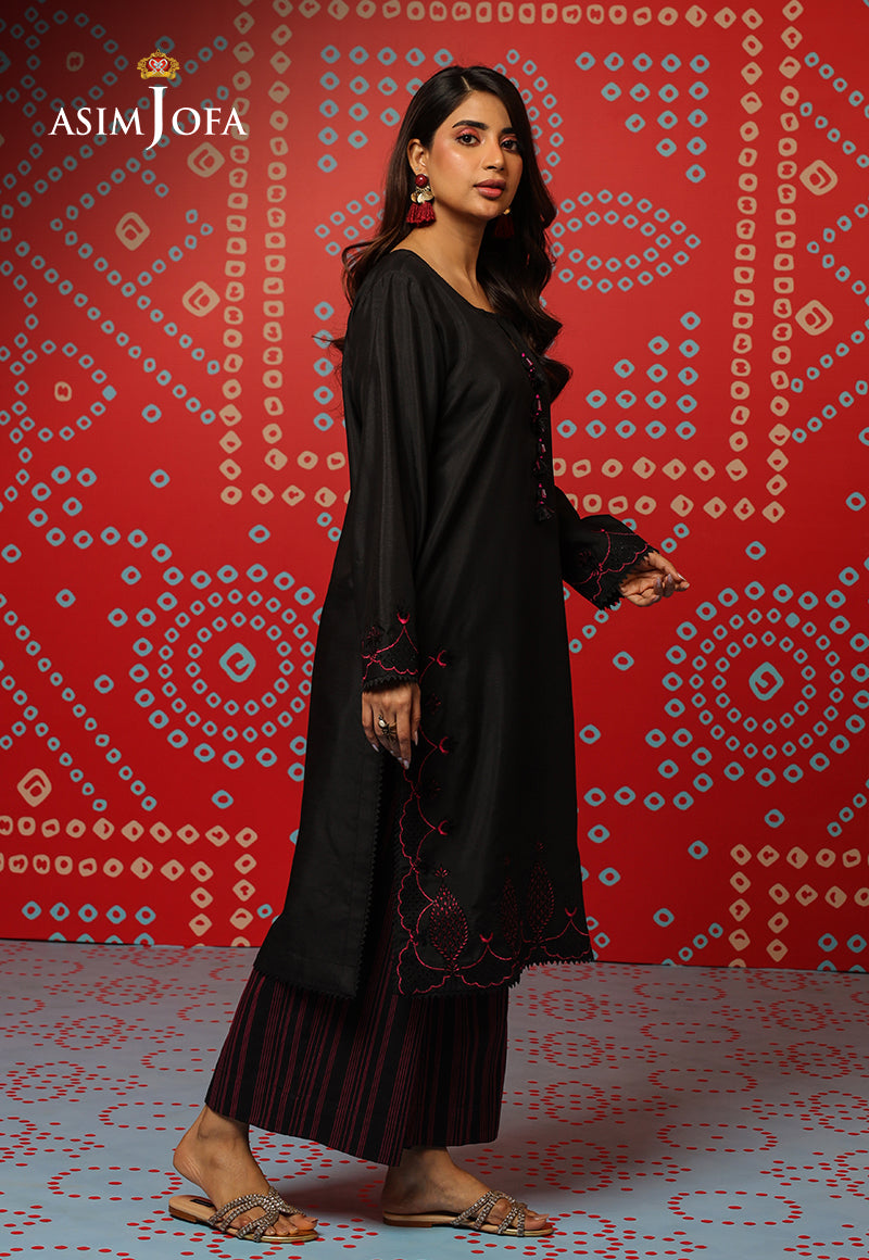 AJTM-05 - 2 PCS EMBROIDERED RAW SILK 2 PCS