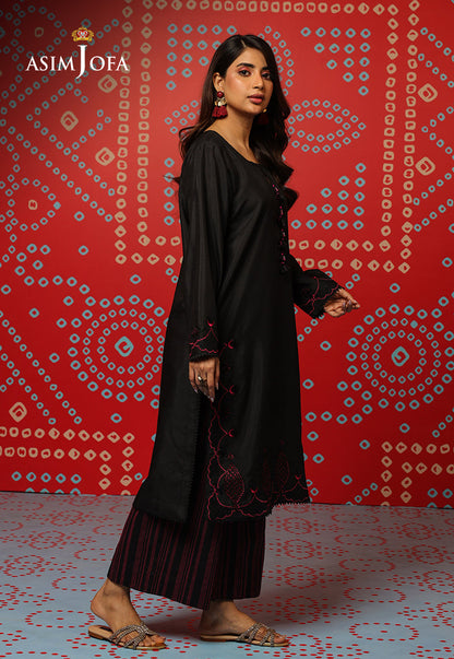 AJTM-05 - 2 PCS EMBROIDERED RAW SILK 2 PCS