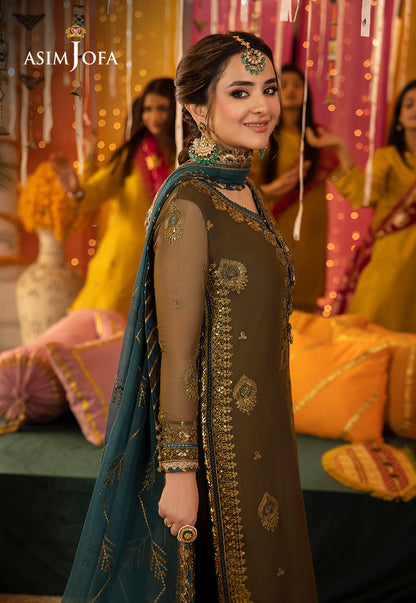 AJDA-16 EMBROIDERED CHIFFON 3 PCS