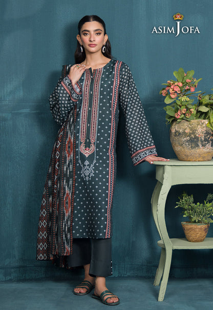 AJGR-11 PRINTED SWISS LAWN 3 PCS