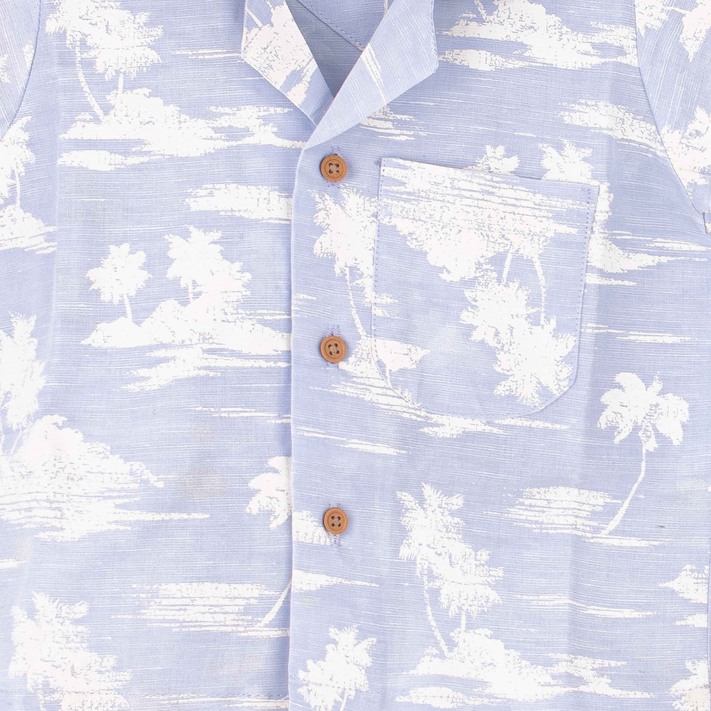 Baby Boy 2 Piece Safari Suit Blue Beach Print