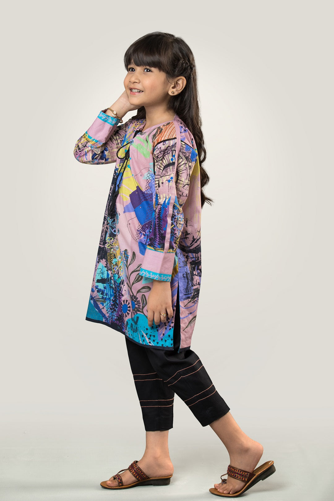 PRKT-024 POP ART Digital Printed Lawn Shirt & Cotton Trouser