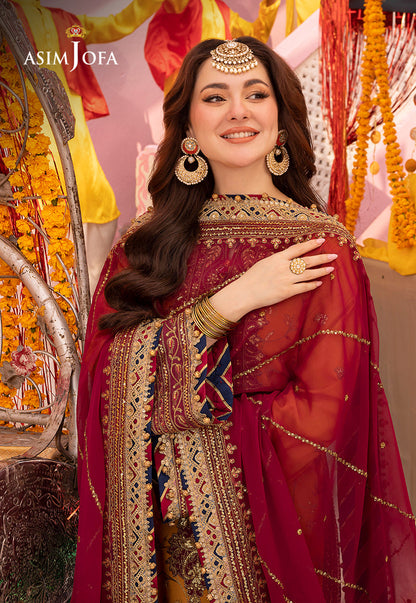AJDA-25 EMBROIDERED LAWN SILK 3 PCS
