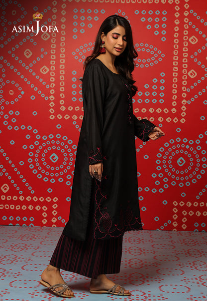 AJTM-05 - 2 PCS EMBROIDERED RAW SILK 2 PCS