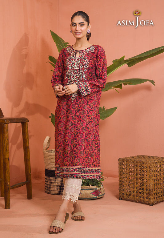 AJGR-04 EMBROIDERED COTTON SILK 1 PC