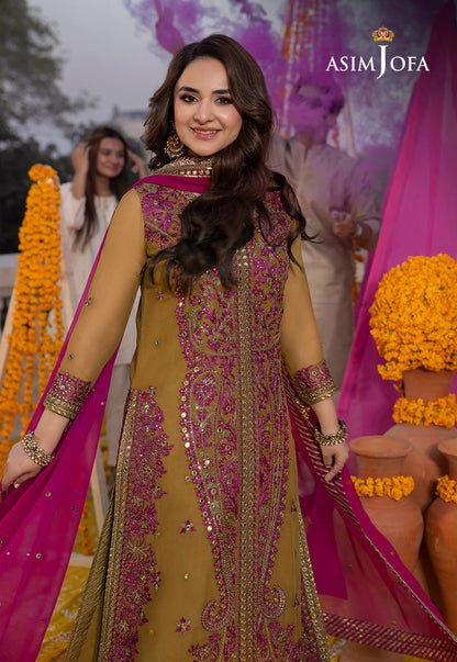 AJDAP-22 EMBROIDERED CHIFFON STITCHED 3 PCS