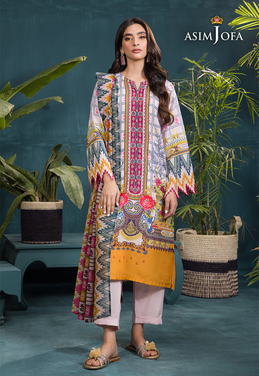 AJGR-10 PRINTED SWISS LAWN 3 PCS