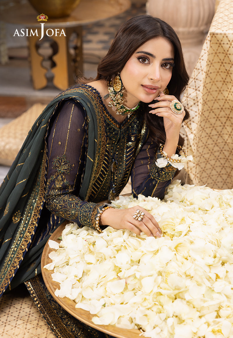 AJSH-12 EMBROIDERED CHIFFON 3 PCS