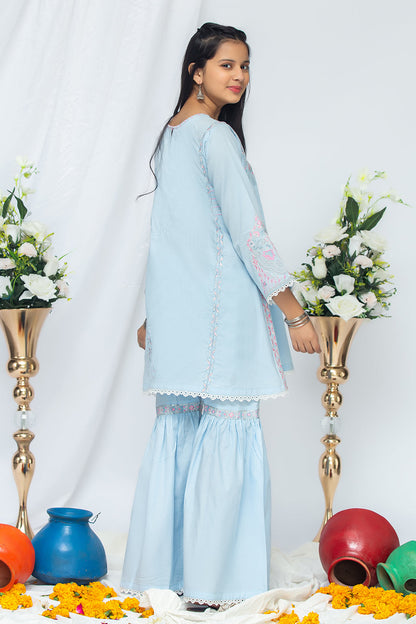 2PCS Jacquard Suit Shirt & Cotton Trouser SKU: EMB-044